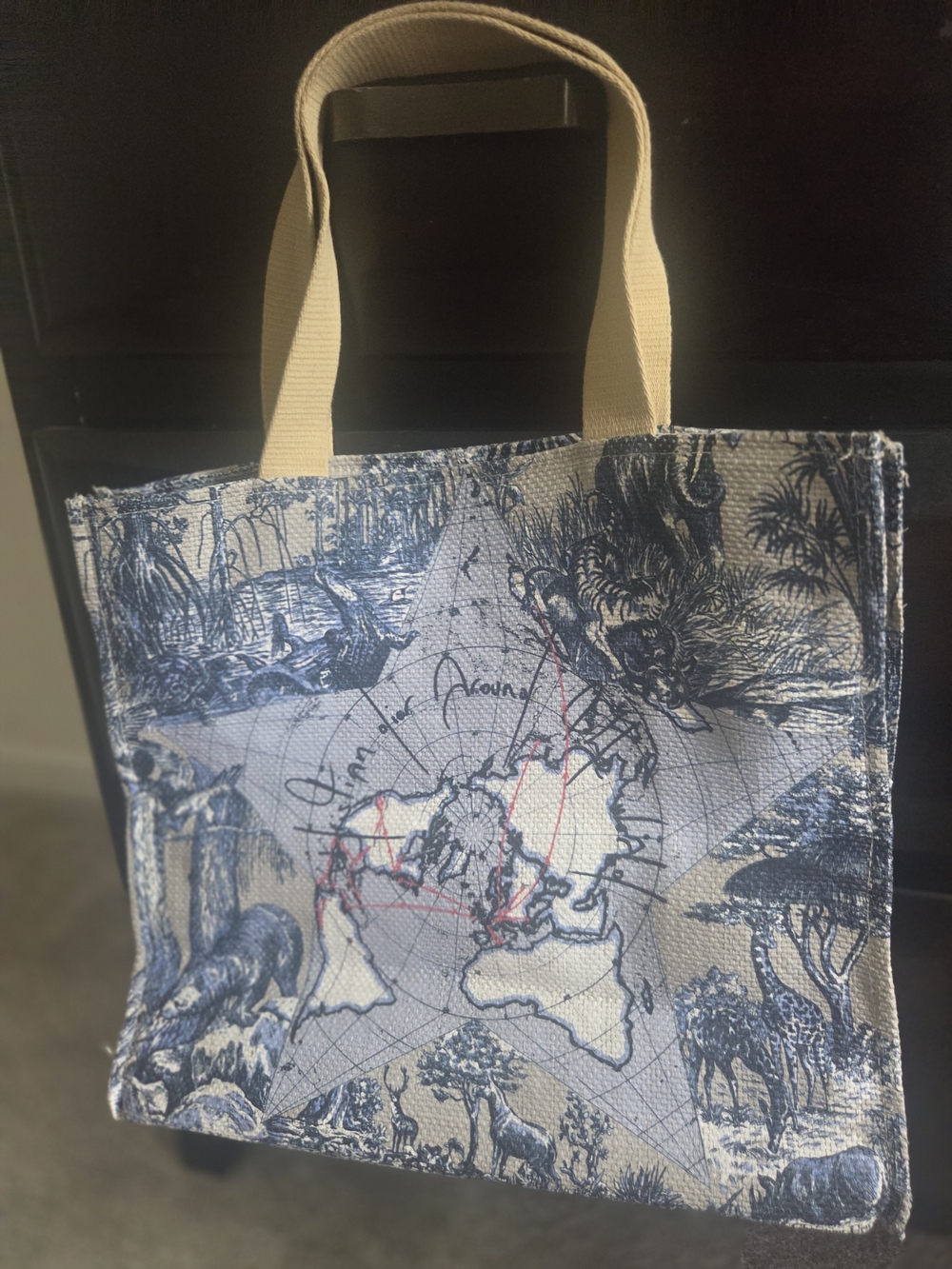 Dior Certificate Print with Purple and Blue Accents